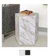 Anuja Polygon Faux Marble Side Table