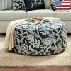 Porthcawl Transitional Floral Ottoman