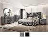 Carissa Art Deco-Inspired Upholstered Bed