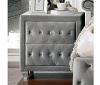Alzir Cushioned Velvet-Fabric Nightstand