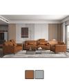 Tussio High-Quality Leather Sofa with 5 Pillows