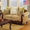 Banstead Traditional Style Rolled Arms Loveseat