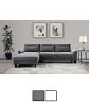 Caspian Upholstered Curved Arm Chaise Sectional Sofa