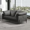 Tadi Contemporary Leather Loveseat