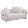 Jeanette 73-inch Fabric Upholstered Round Arm Loveseat