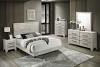 Dubuque Contemporary Bed with Geometric Design Headboard