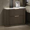 Lantrisant Contemporary Nightstand with Reeded Plinthe Base