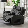Taddeo Power Motion Loveseat with Console, Speaker, USB, Wireless Charger & LED