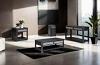 Sterling West Modern Contemporary Rectangular Cocktail Table with Casters