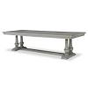 120" Harvest Wood Top Dining Table - Ash Grey
