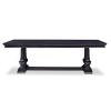 96" Harvest Wood Top Dining Table - Rubbed Raven