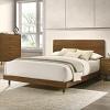 Romford Mid-Century Modern Walnut Platform Bed