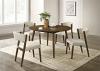 Raissa Mid-Century Modern Walnut Round Dining Table