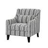 Viviani Transitional Stripe Accent Chair