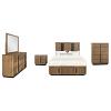 Terrace Drawer Storage Ash Brown Bed