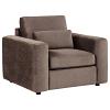 Amador Upholstered Track Arm Chocolate Accent Chair