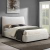 Renee Aperol Beige Chenille Platform Bed