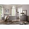 Louis Philippe III Antique Gray Queen Bed