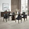 Estella Black Natural Marble Top Rectangular Dining Table