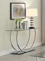 Danville U-shaped Glass Top Entryway Console Table