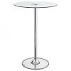 Thea Round 28-inch Glass Top LED Bistro Bar Table