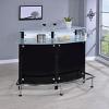 Keystone Curved Glass Top Home Bar Wine Cabinet