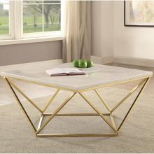 Meryl Square Faux Marble Top Coffee Table