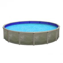 18' Trinity Round Steel Wall Above Ground Pool w/ 7-in Top Rail  