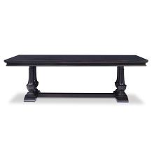 96" Harvest Wood Top Dining Table - Rubbed Raven