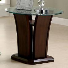 Manhattan Beveled Glass Top End Table