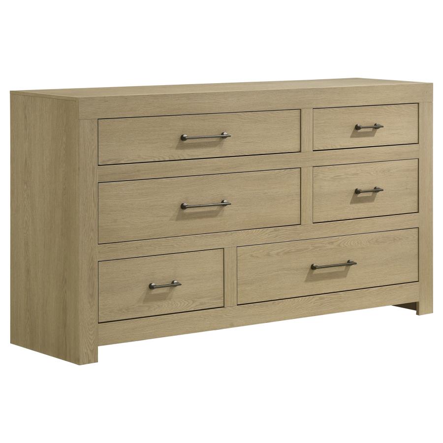 Hendricks Headboard Platform Light Oak Dresser