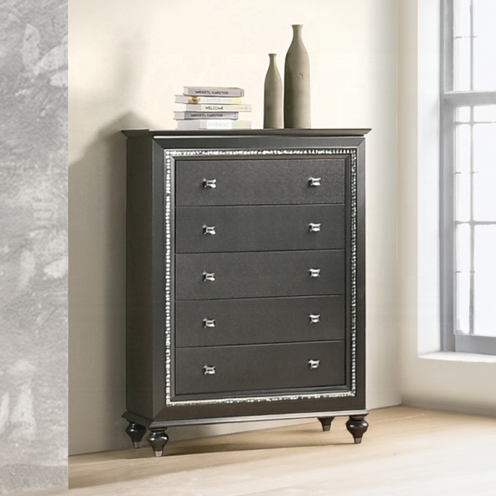 Kaitlyn Metallic Gray Chest