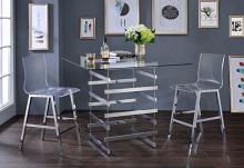 Nadie Clear Glass Counter Height Table