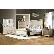 Loraine Antique Mirror Panels Bed