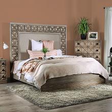 Markos Transitional Bed with Wood Inlay Design