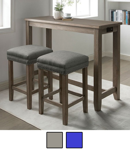 Caerleon Transitional 3 Piece Counter Height Dining Set