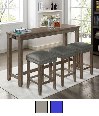 Caerleon Transitional 4 Piece Counter Height Dining Set