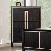 Kenyada Contemporary Chest with Gold Accent Trim