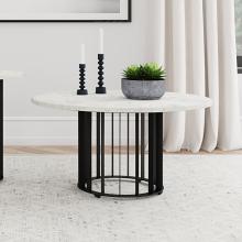 Haven Round Genuine White Marble Top Coffee Table Haven Round Genuine White Marble Top Coffee Table