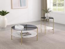 Jonelle Round Glass Top Coffee Table Jonelle Round Glass Top Coffee Table