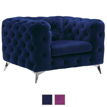 Atronia Vintage Button Tufted Fabric Chair