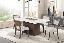 Grasten Contemporary Dining Table with Marble Table Top