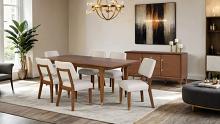Hepburne Dining Table with Gold-capped Legs