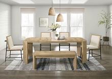 Edenbridge Contemporary Rectangular Dining Table w/ Extendable Leaf