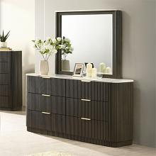Lantrisant Contemporary Dresser with Reeded Plinthe Base