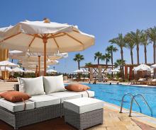 Salena Patio Sofa with 2 Pillows and Ottoman