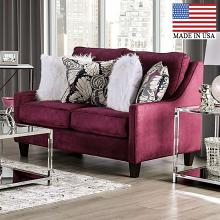 Jillian Plum Chenille Loveseat