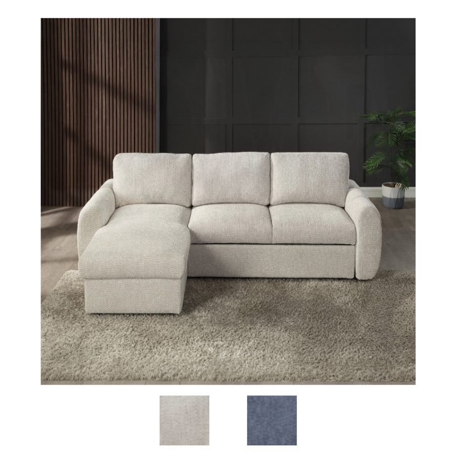 Nuriel Reversible Sectional Sofa with Sleeper & Storage
