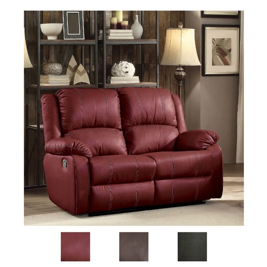 Zuriel Leatherette Motion Reclining Loveseat