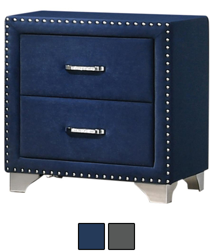 Melody Upholstered 2-drawer Nightstand